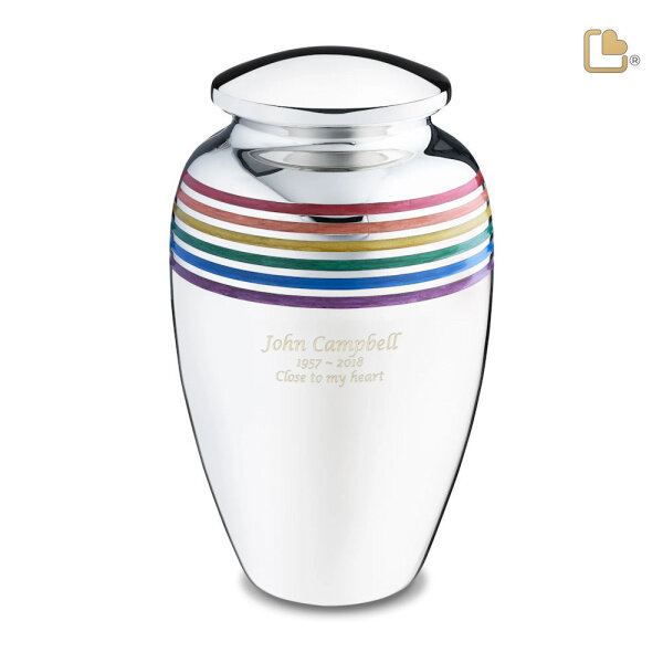 Loveurns Humanurne Regenbogen Silber